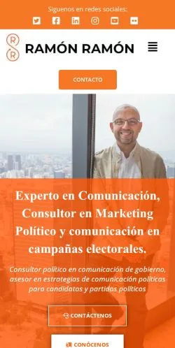 Podgląd witryny Ramón Ramón Consultor Político, medium z kraju Hiszpania do artykułów sponsorowanych