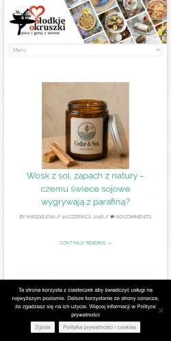 Anteprima del sito Słodkie Okruszki, media di Polonia per articoli sponsorizzati