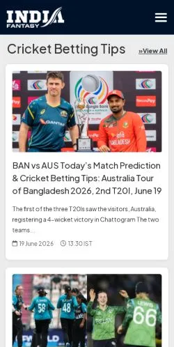 Forhåndsvisning af Today's Cricket Betting Tips, medie fra USA til sponsorerede artikler