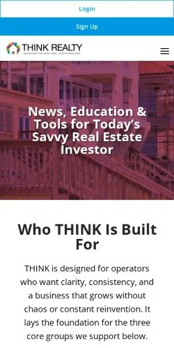 Vorschau der Website Think Realty, Medium aus Vereinigte Staaten für gesponserte Artikel