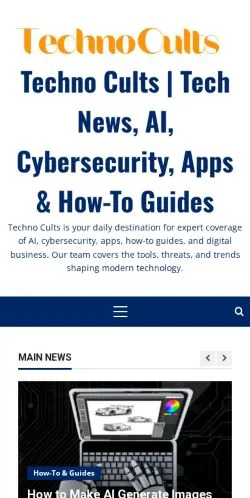 Forhåndsvisning av nettstedet Techno Cults, medium fra USA for sponsede artikler