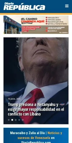 스폰서 기사용 스페인 매체 DiarioRepublica 사이트 미리보기