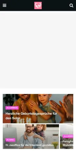 Podgląd witryny Eltern-Zeit, medium z kraju Niemcy do artykułów sponsorowanych