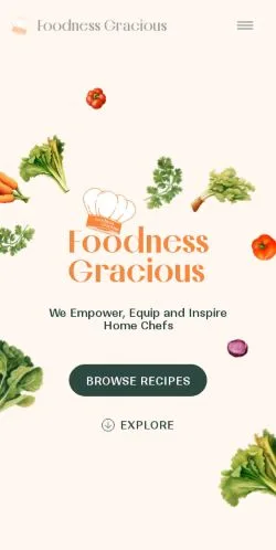 Podgląd witryny Foodness Gracious, medium z kraju Stany Zjednoczone do artykułów sponsorowanych