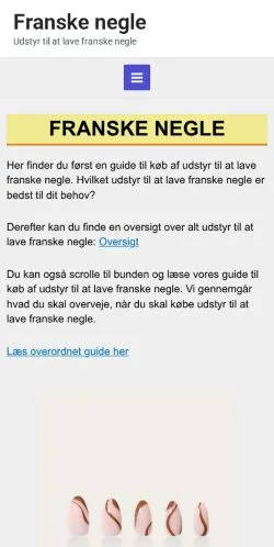 스폰서 기사용 덴마크 매체 Franske Negle 사이트 미리보기