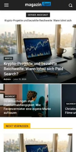 Anteprima del sito Magazin Spot, media di Germania per articoli sponsorizzati
