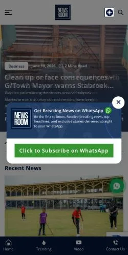 Anteprima del sito News Room Guyana, media di Stati Uniti per articoli sponsorizzati