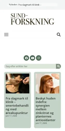 Anteprima del sito Sund-Forskning, media di Danimarca per articoli sponsorizzati