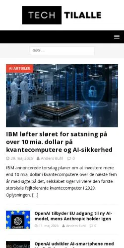 スポンサード記事向けのデンマークメディア、Tech Til Alle -のサイトプレビュー