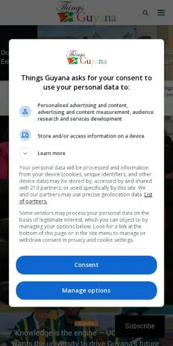 Vorschau der Website Things Guyana, Medium aus Vereinigte Staaten für gesponserte Artikel