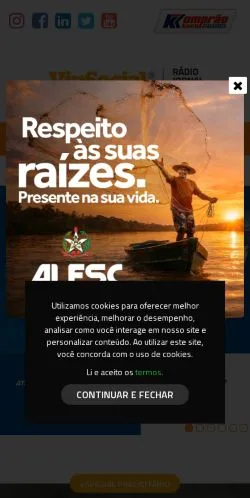 Podgląd witryny VipSocial, medium z kraju Brazylia do artykułów sponsorowanych