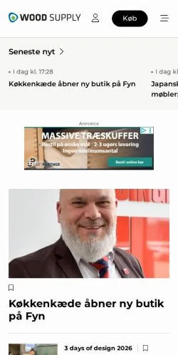 Anteprima del sito Nyheder, media di Danimarca per articoli sponsorizzati