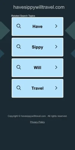 스폰서 기사용 미국 매체 HaveSippyWillTravel 사이트 미리보기