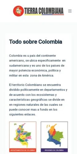 스폰서 기사용 스페인 매체 Tierra Colombiana 사이트 미리보기