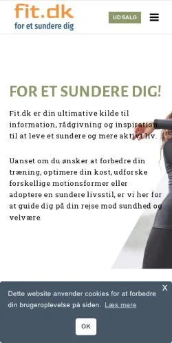 Preview of the Fit website, a media outlet in Denmark for sponsored articles