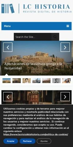 Vista previa del sitio La Crisis de la Historia, medio de España para artículos patrocinados