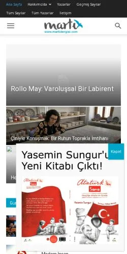 Aperçu du site Martı Dergisi, média de Turquie pour articles sponsorisés