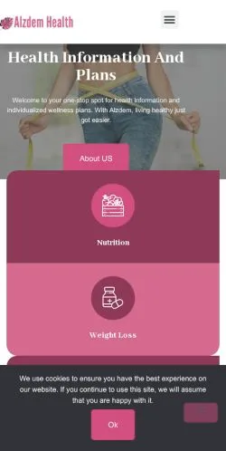 スポンサード記事向けのアメリカ合衆国メディア、Alzdem Healthのサイトプレビュー