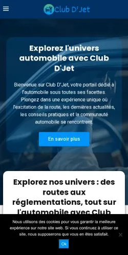 Anteprima del sito Club D'Jet, media di Francia per articoli sponsorizzati