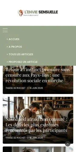 Anteprima del sito L'Envie Sensuelle, media di Francia per articoli sponsorizzati