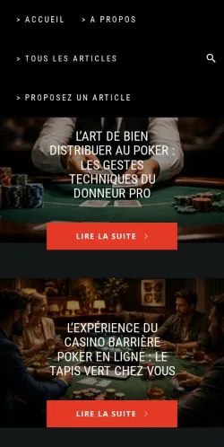 스폰서 기사용 프랑스 매체 Les Règles Du Poker 사이트 미리보기