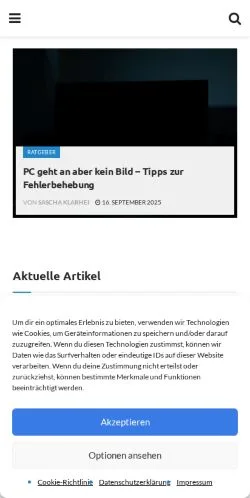 Podgląd witryny Lichtblick Newsletter, medium z kraju Niemcy do artykułów sponsorowanych