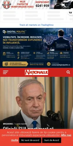 Anteprima del sito Nationalul, media di Romania per articoli sponsorizzati