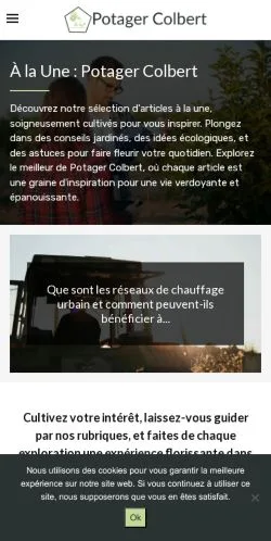 Pré-visualização do site Potager Colbert, meio de França para artigos patrocinados