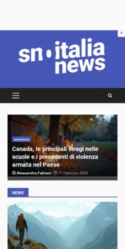 스폰서 기사용 이탈리아 매체 SNO Italia 사이트 미리보기