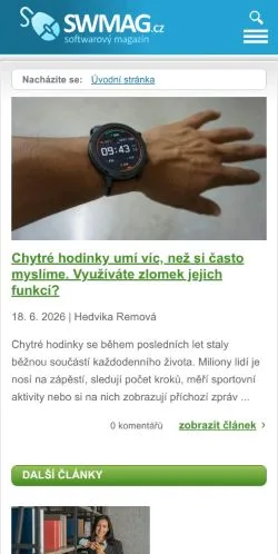 Anteprima del sito SWMag, media di Cechia per articoli sponsorizzati