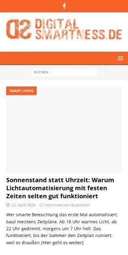 Vista previa del sitio Digital-Smartness, medio de Alemania para artículos patrocinados