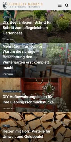 Anteprima del sito Eigenwerk-Magazin, media di Germania per articoli sponsorizzati