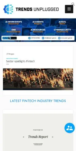 Vista previa del sitio Trends Unplugged, medio de Estados Unidos para artículos patrocinados