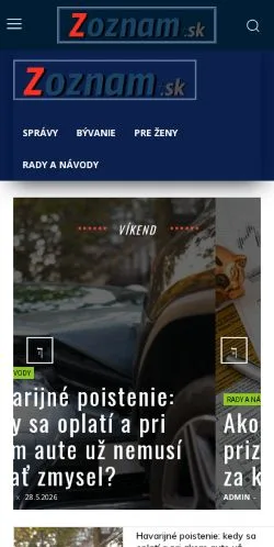 Podgląd witryny Zoznam správy, medium z kraju Stany Zjednoczone do artykułów sponsorowanych