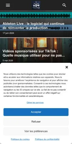 Anteprima del sito Milonga Music, media di Francia per articoli sponsorizzati