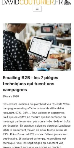 Anteprima del sito David Couturier, media di Francia per articoli sponsorizzati