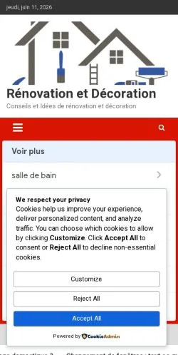 Anteprima del sito Rénovation et Décoration, media di Francia per articoli sponsorizzati