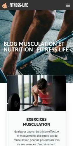 Podgląd witryny Fitness Life, medium z kraju Francja do artykułów sponsorowanych