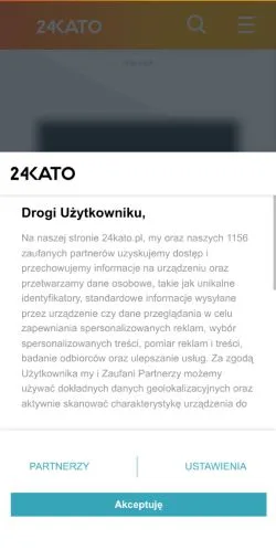 Anteprima del sito 24kato, media di Polonia per articoli sponsorizzati