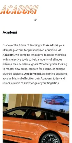 Anteprima del sito Acadomi, media di Stati Uniti per articoli sponsorizzati