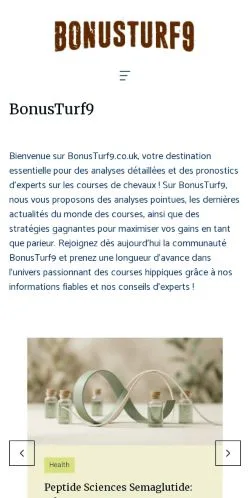 Anteprima del sito BonusTurf9, media di Regno Unito per articoli sponsorizzati