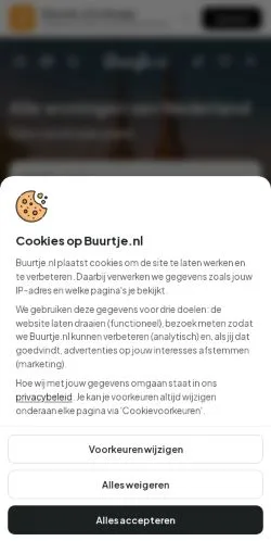 Podgląd witryny Buurtje, medium z kraju Holandia do artykułów sponsorowanych