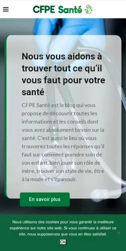 스폰서 기사용 프랑스 매체 CFPE Santé 사이트 미리보기