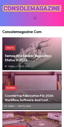 スポンサード記事向けのアメリカ合衆国メディア、Console Magazineのサイトプレビュー