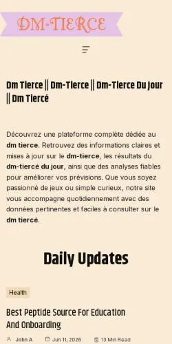 Anteprima del sito Dm Tierce, media di Regno Unito per articoli sponsorizzati