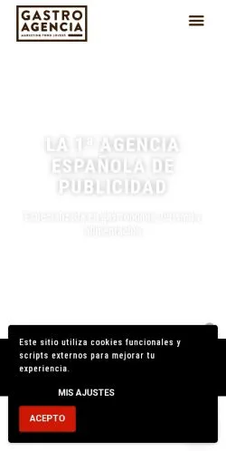 Vista previa del sitio Gastroagencia, medio de España para artículos patrocinados