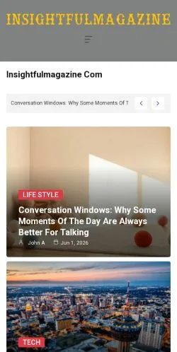 Anteprima del sito Insightful Magazine, media di Stati Uniti per articoli sponsorizzati