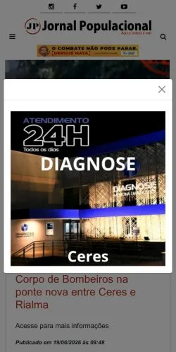 Anteprima del sito Jornal Populacional, media di Brasile per articoli sponsorizzati
