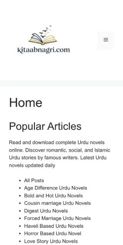 Anteprima del sito Kitaab Nagri, media di Stati Uniti per articoli sponsorizzati