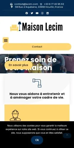 Forhåndsvisning av nettstedet Maison Lecim, medium fra Frankrike for sponsede artikler